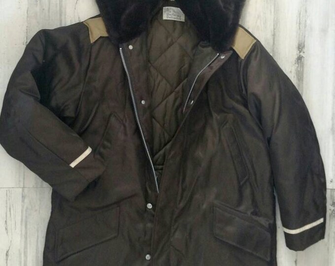 UNIFORMS UNLIMITED Vintage Mens Overcoat Coat Heavy Duty Outdoor Wear