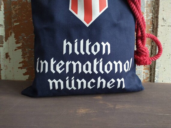 HILTON INTERNATIONAL MUNCHEN Vintage Travel Bag D… - image 2