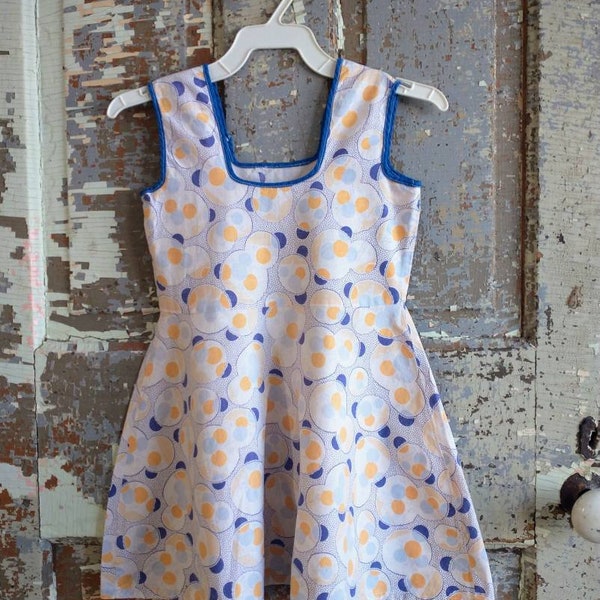 Little Girl Dress Homemade Vintage Cotton Summer Garden Worn And Distressed