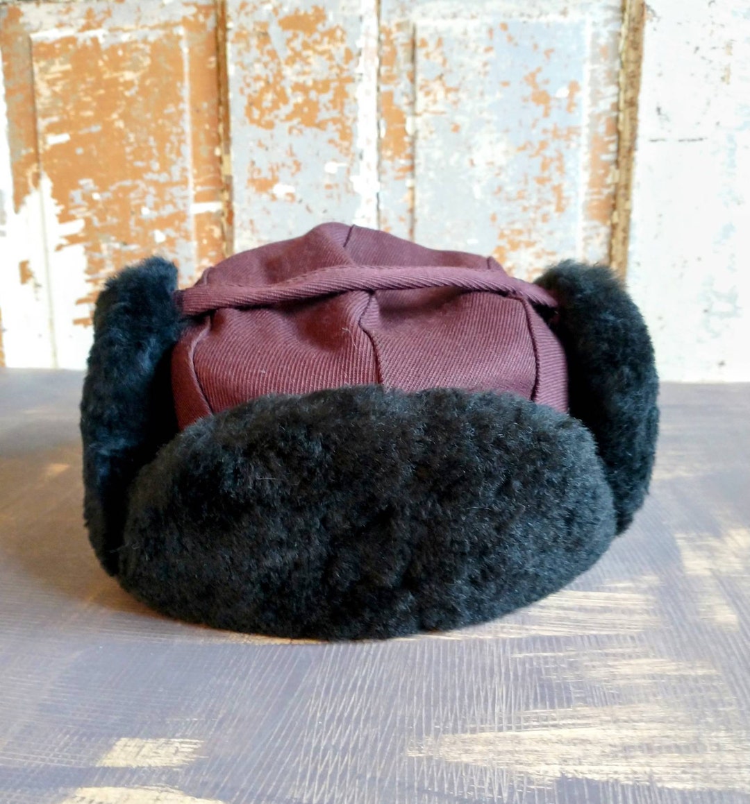 Lierys Zhivago Fur Hat With Leather  Approx. 12 Cm High  - Ushanka With Quilted Lining Russian Hat With Fur New Wool Winter Hat Chapka With Ear Flaps Brown M 56 57 Cm