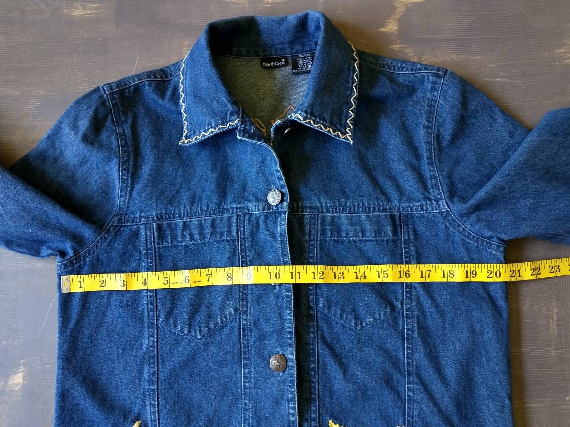 Women's Denim Jacket Jean Jacket Vintage Embellished With