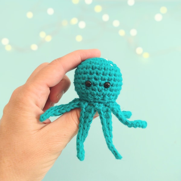 Mini Octopus Crochet Pattern Amigurumi Mignon Téléchargement instantané Octopi Amigurumi Tutorial No Sew Kraken Beginner Friendly Sea Creature Easy DIY