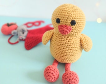 Baby Chick Crochet Pattern, Instant PDF Download,Chicken Amigurumi Tutorial, Farm Animal Stuffed Art Toy Sustainable Play