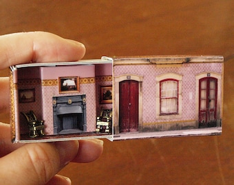 Matchbox Haus: Miniatur-Raum im Inneren einer Streichholzschachtel