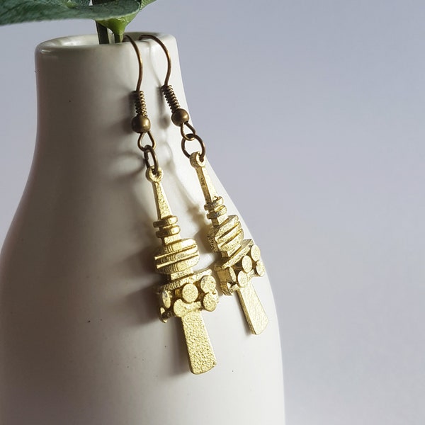 Black Mountain Tower Earrings: 3D Printed Canberra Icon
