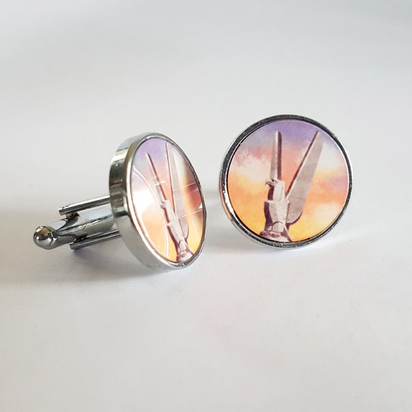 Australian American War Memorial Eagle Cuff Links - Sublimated Print on Metal | Canberra Icon Cufflinks