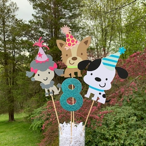 Cute Puppy Centerpiece, Puppy Birthday Centerpiece, Puppy Decorations