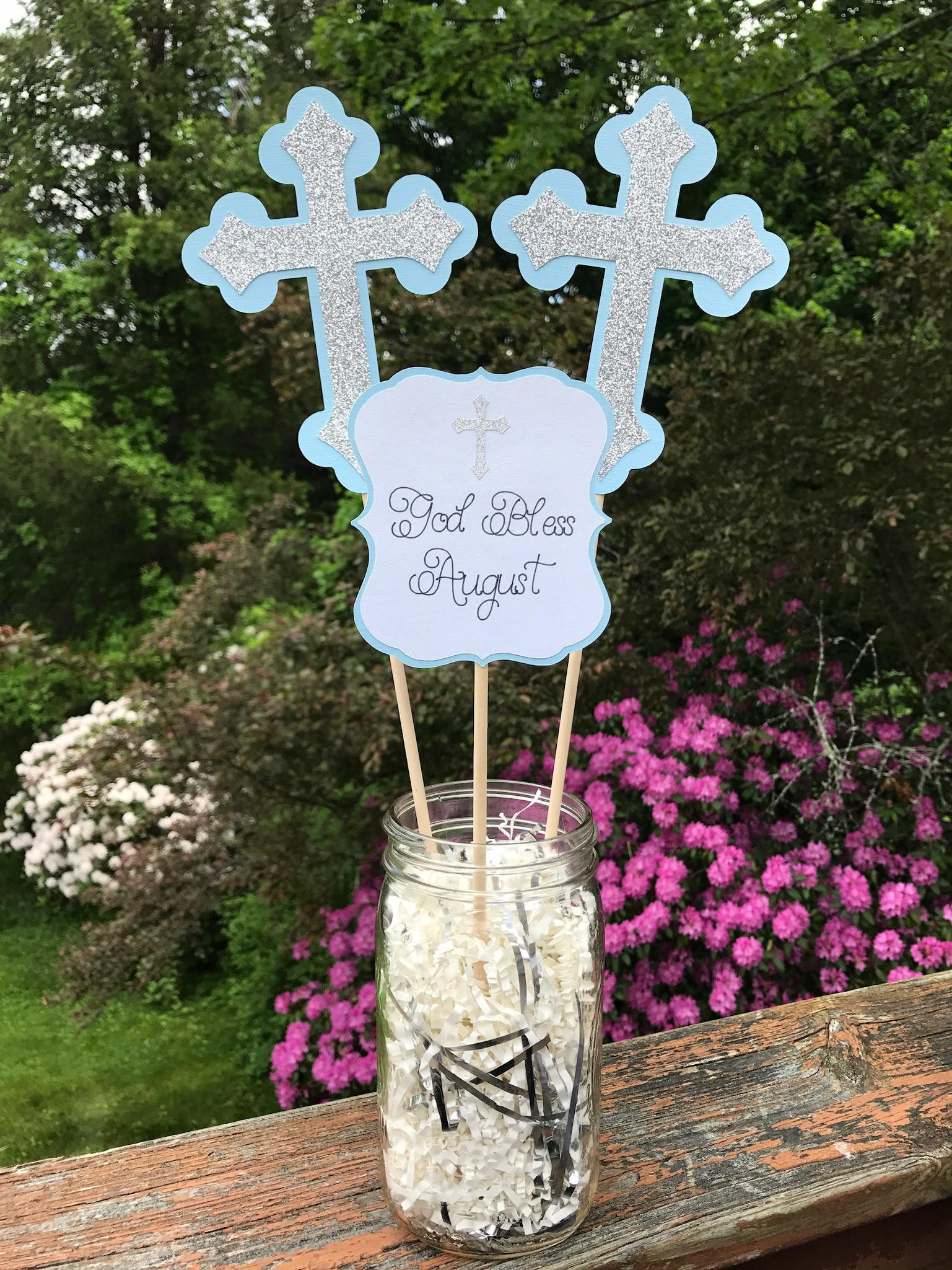 Baptism Centerpiece Christening Centerpiece Communion Etsy