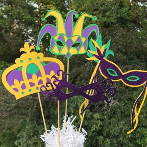 Mardi Gras Centerpiece, Mardi Gras Decoration, Mardi Gras Table Decor
