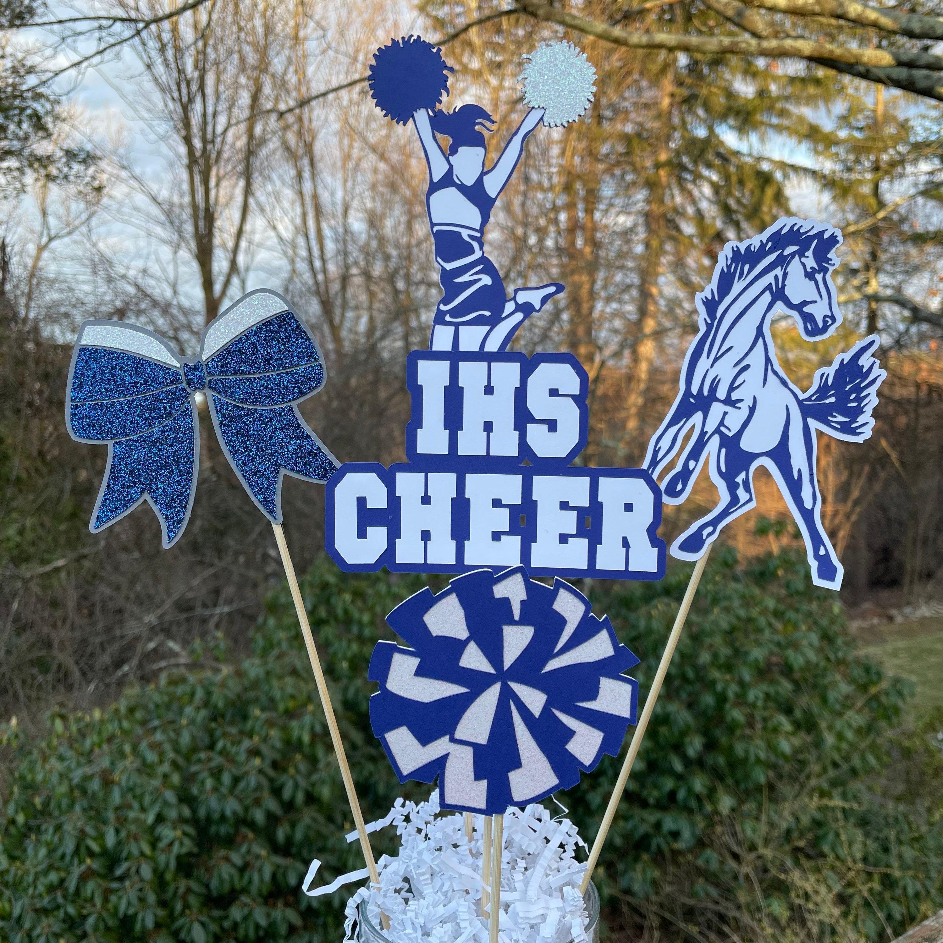 Cheerleading Pop-Over Centerpiece - Sports Party Decoration For Cheer Parties