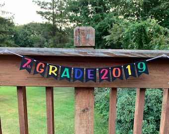 First Day of School Banner, Back to School Banner, Grade Banner