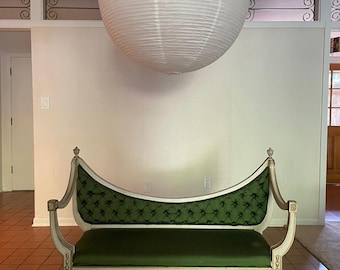 Italian Neoclassical painted and gold-decorated settee