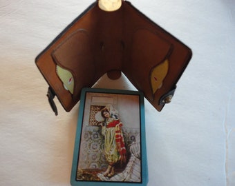 Vintage Playing Cards with Two Scorekeepers