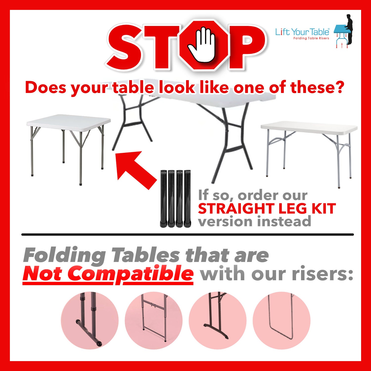 Lift Your Table® Folding Table Risers - Standing Desk Kit - Etsy