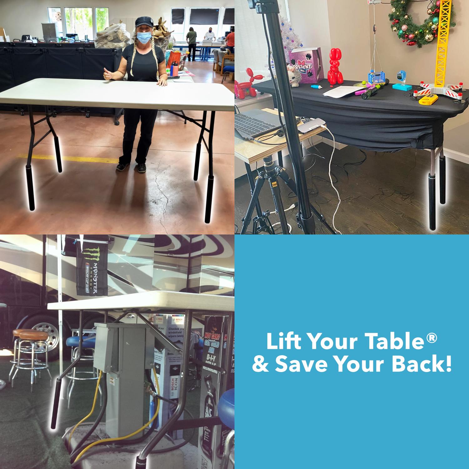 Fixturing Table Riser Lift Your Table® Folding Table Risers - Standing Desk Kit - Etsy