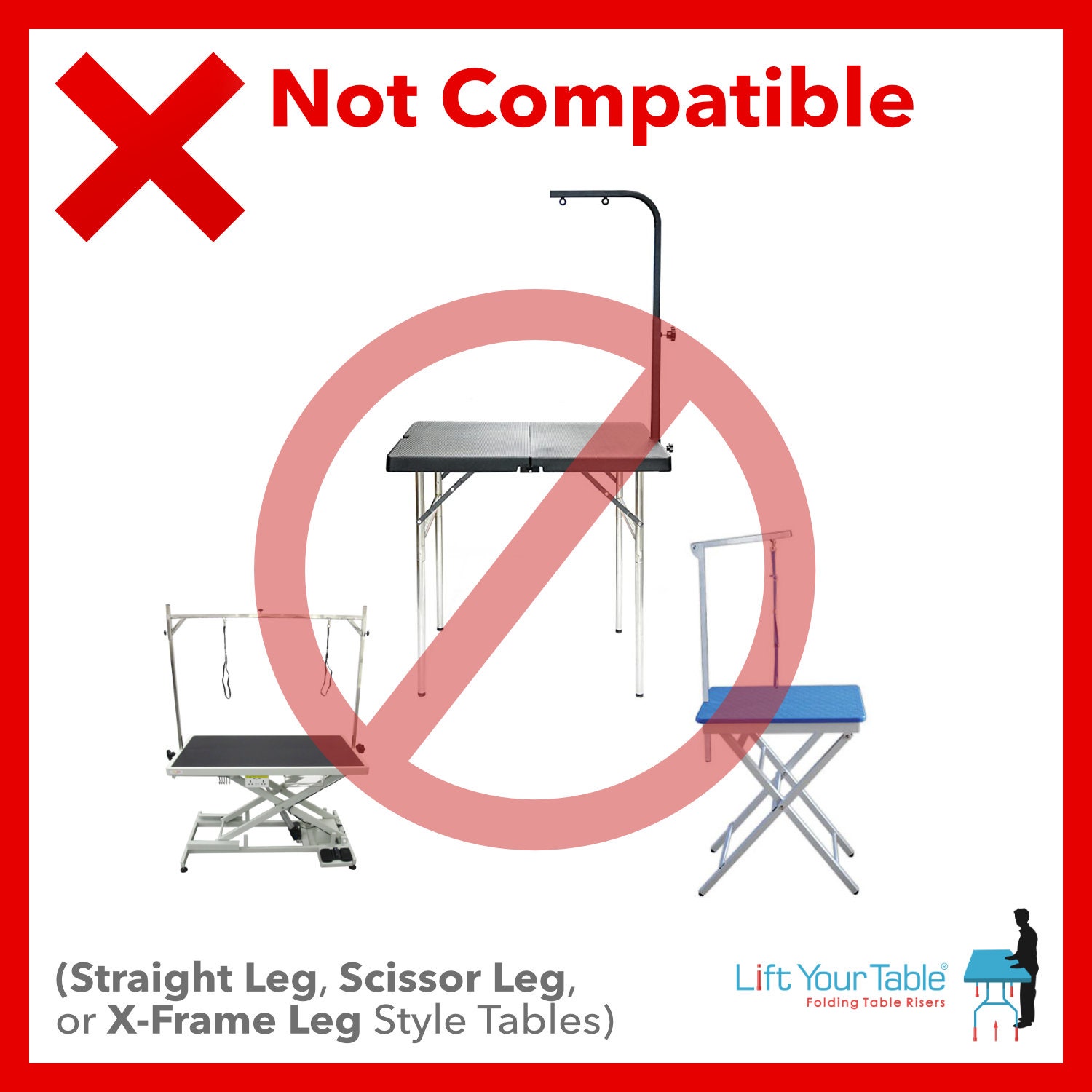 Lift Your Table® Groomer's Kit Risers for Grooming Tables. Raise Your Grooming Table to Counter