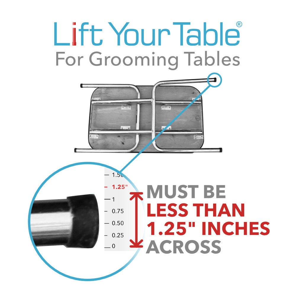 Lift Your Table® Groomer's Kit Risers for Grooming Tables. Raise Your Grooming Table to Counter