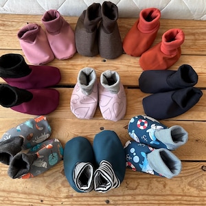 Protects against wind and weather - Softshell baby shoes - various colors and designs