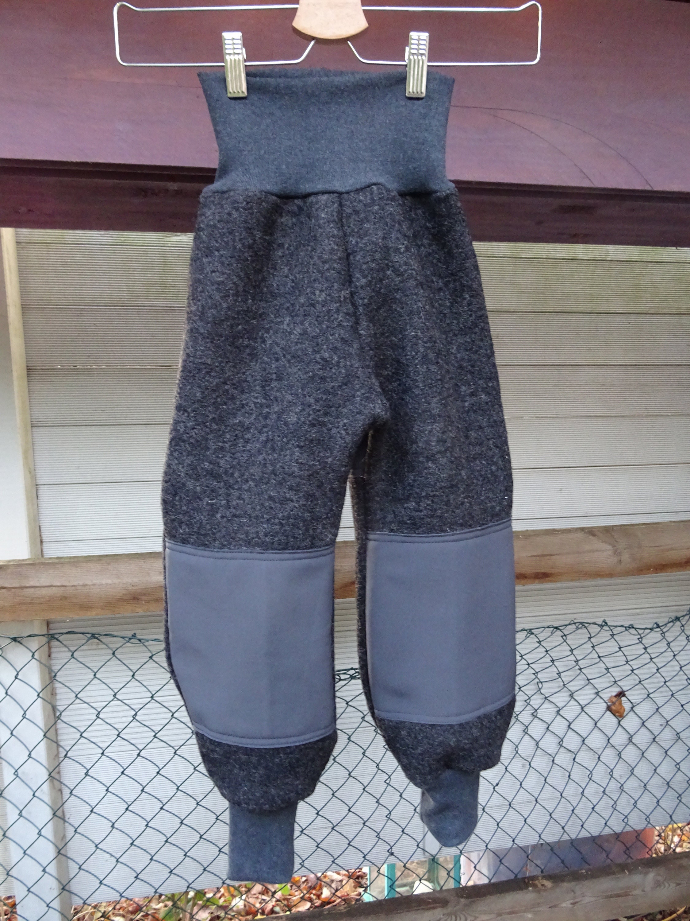 Walkhose Aus 100% Wolle - Grau-schwarze Wollhose Handmade In Bayern