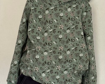 Sudadera con capucha de muselina menta