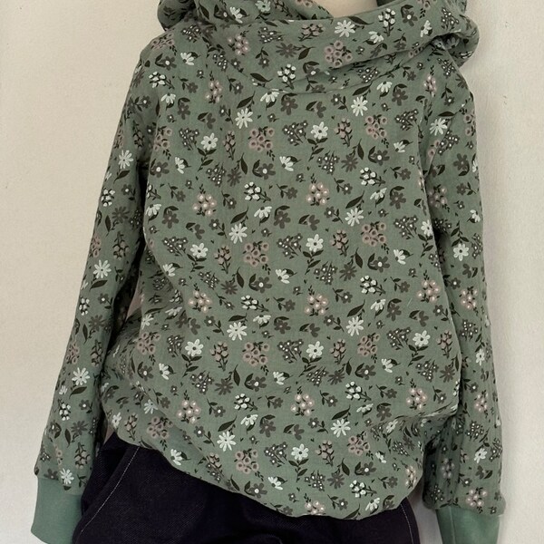 Hoodie Musselin Kapuzenpullover mint