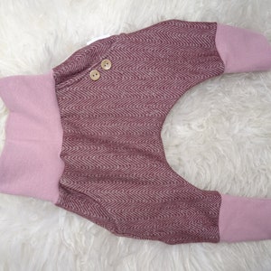 Bequeme Knickerbocker aus Sweat - Fischgrät/weinrot