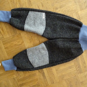 Wool boiled wool trousers with knee patches - many colors