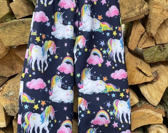 Softshell pants dark blue, unicorns