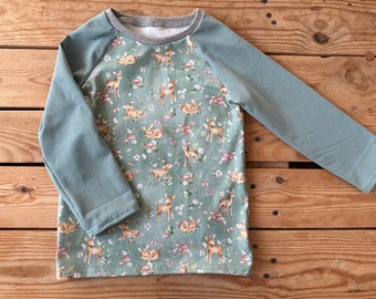 Shirt long sleeve deer mint