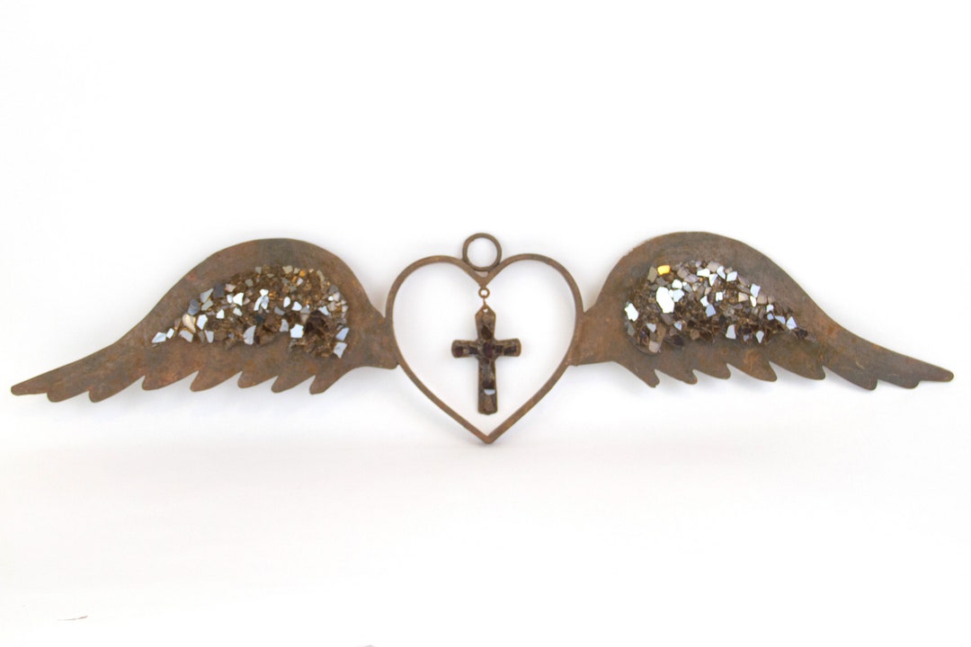 Angel Wing Wall Decor Rustic Angel Wings Wing Wall Decor Etsy