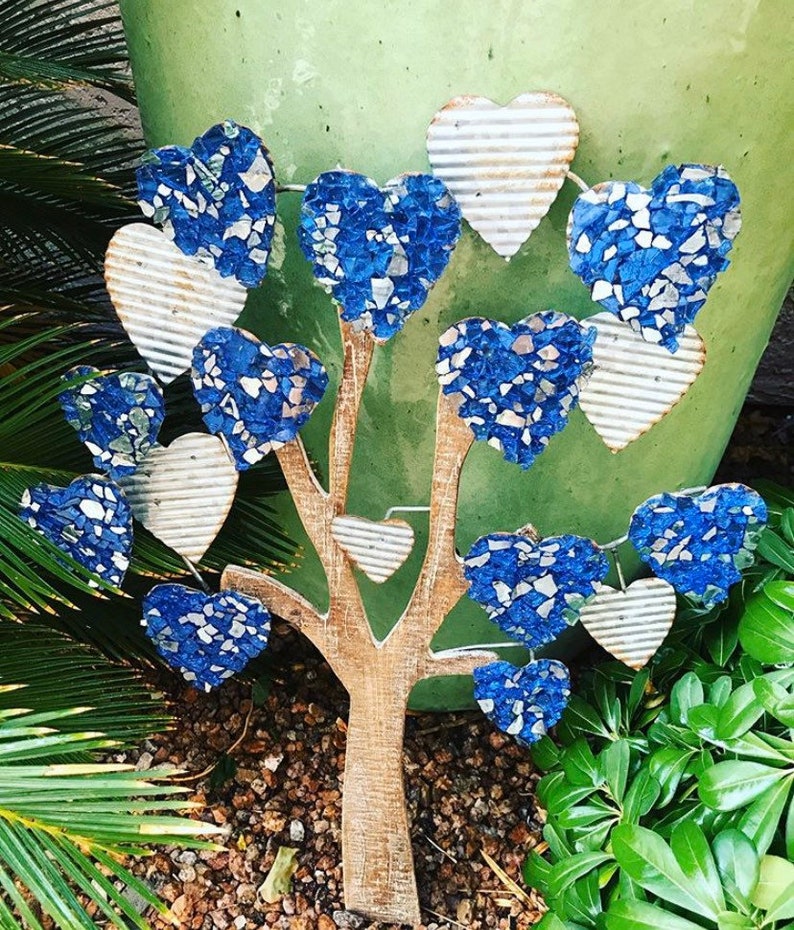 Rustic Love Tree, Rustic Tree Art, Tree Wall Hanging, Heart Tree ...