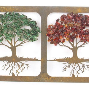 Tree of Life Four Season Wall Art. Perfect for home or patio. Rustic art. Custom options available.