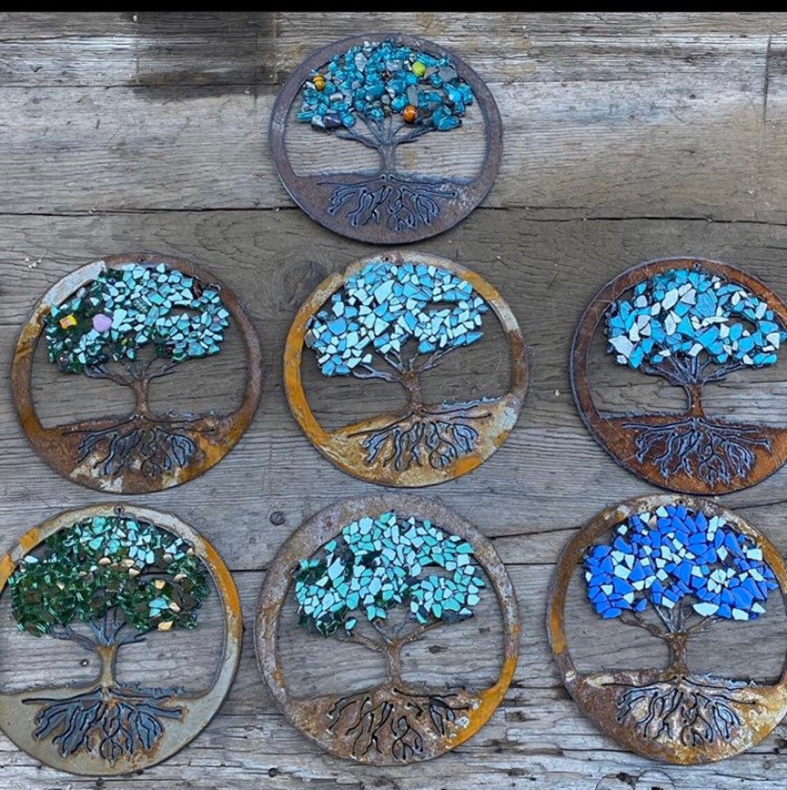 Purple Tree of Life Wall Art, Small Metal Wall Art, Metal Wall Decor