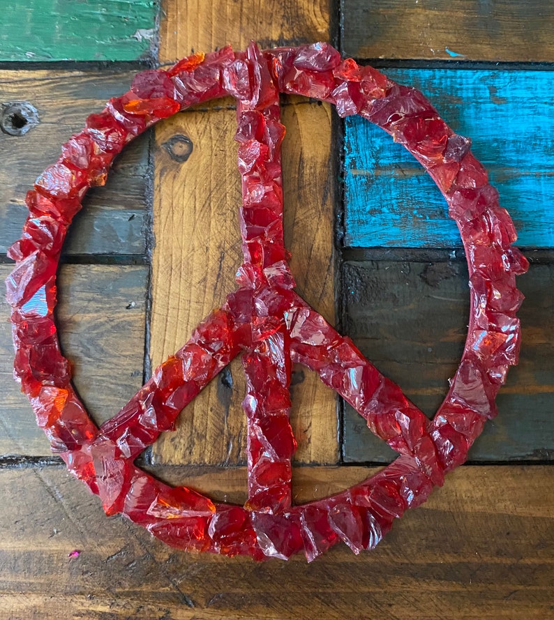 Red Peace Sign Peace Sign Wall Decor Peace Wall Hanging Etsy