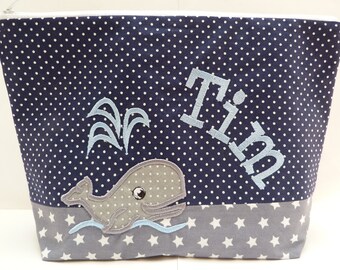Wickeltasche Waschtasche 20 Schriftarten bestickte Tasche V\u00d6GELCHEN Windeltasche Kulturtasche Geschenk Name Kulturbeutel