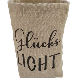 besticktes WINDLICHT GLÜCKSLICHT //freie Farbwahl// Lichtbeutel, Kerzenglas, Deko, Laterne, Geschenk, Kompliment, Danke, Freundin, Liebe Bild 9