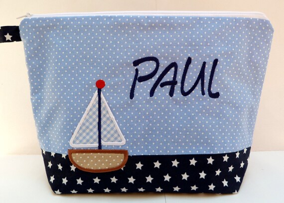 Wickeltasche Waschtasche 20 Schriftarten bestickte Tasche V\u00d6GELCHEN Windeltasche Kulturtasche Geschenk Name Kulturbeutel