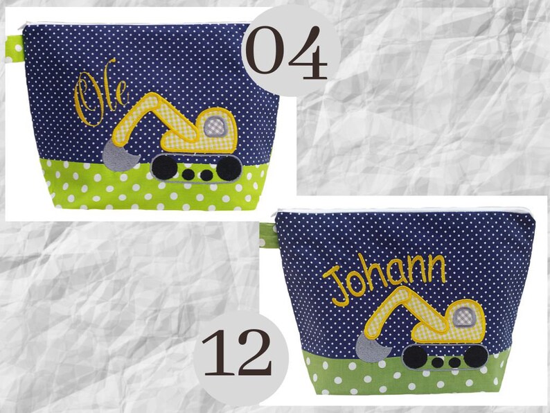 embroidered bag BAGGER name kiwi navy diaper bag wash bag diaper bag wash bag wash bag 20 fonts gift image 4