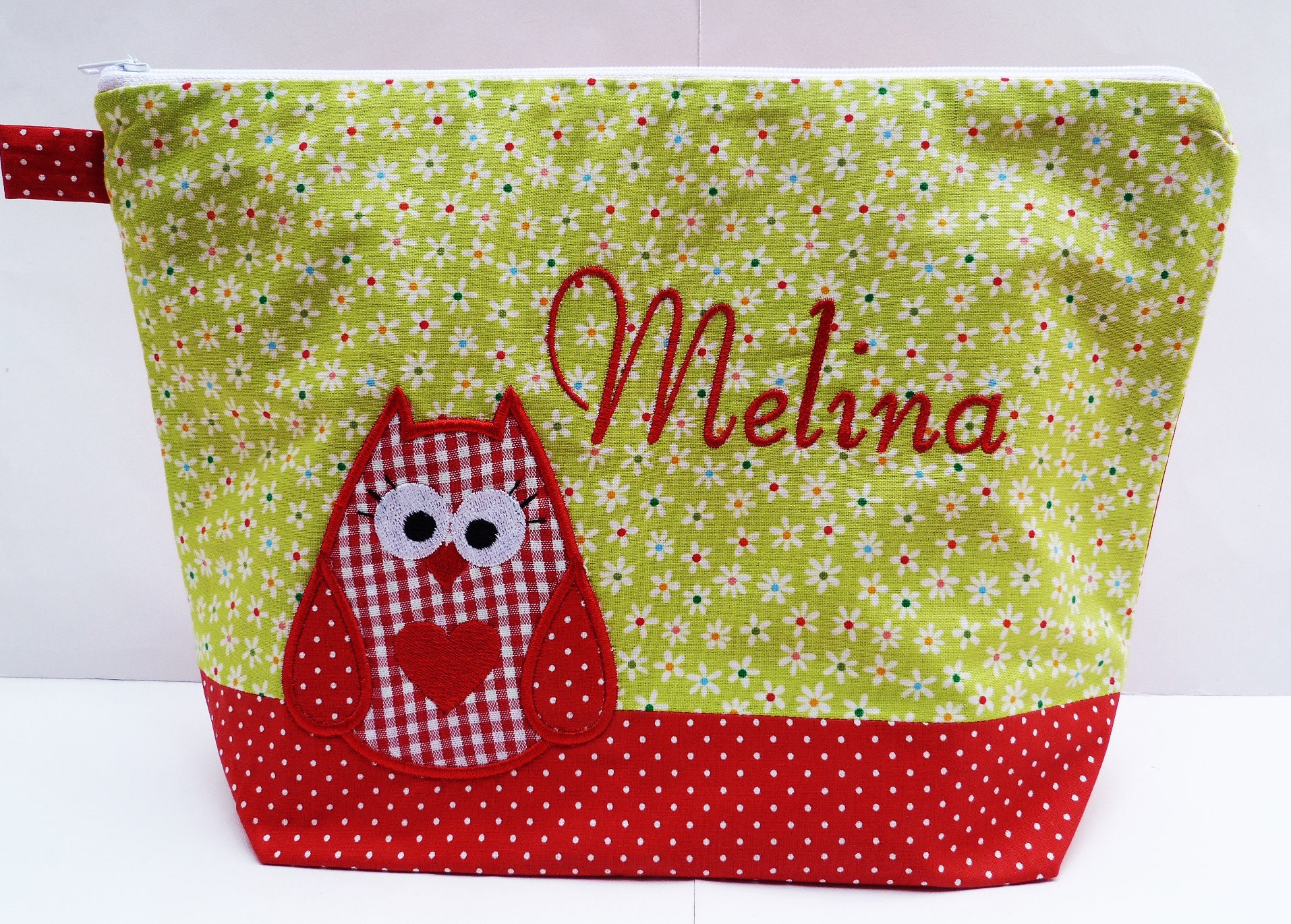 Bestickte Tasche EULE Wickeltasche Etsy