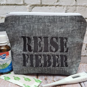 embroidered PHARMACY - travel first aid kit (029) emergency bag, first aid, medication, first aid kit, pharmacy, emergency, travel fever, express