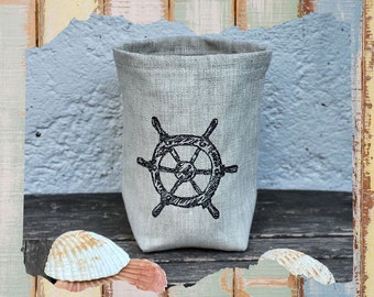 embroidered WINDLIGHT ***STEERING WHEEL*** //free choice of color// light bag, candle glass, decoration, gift, maritime, love, lantern