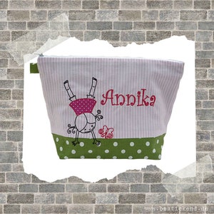 embroidered bag HANDSTAND diaper bag wash bag wash bag diaper bag name 20 fonts gift image 1