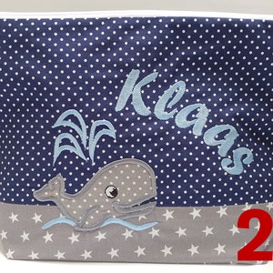 embroidered bag WAL name //navy gray// diaper bag toiletry bag diaper bag toiletry bag wash bag 20 fonts cosmetic bag image 8