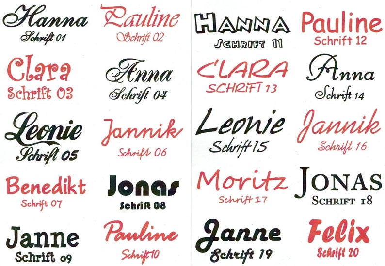Name Brotbeutel Geschenk bestickte LunchBAG *wunschname* Lunchbox 20 Schriftarten personalisiert
