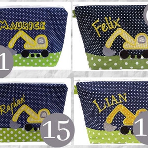 embroidered bag BAGGER name kiwi navy diaper bag wash bag diaper bag wash bag wash bag 20 fonts gift image 3