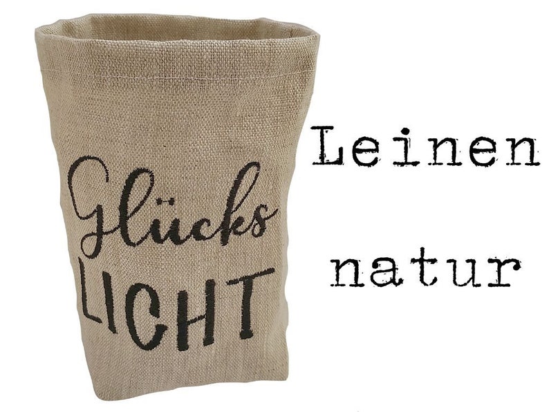 besticktes WINDLICHT GLÜCKSLICHT //freie Farbwahl// Lichtbeutel, Kerzenglas, Deko, Laterne, Geschenk, Kompliment, Danke, Freundin, Liebe Bild 3