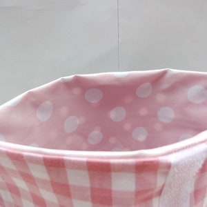 embroidered lunch bag NAME //pink grey// lunchbox, picnic bag breakfast bag bread bag bag personalized 20 fonts gift image 5