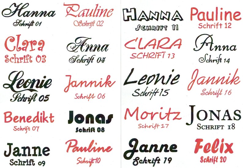 - U-Heft-H\u00fclle Hefth\u00fclle 20 Schriftarten Name bestickter HeftUmschlag A5 Wunschname waschbar HA-Heft U-Heft H\u00fclle personalisiert