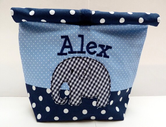 Name Brotbeutel Geschenk bestickte LunchBAG *wunschname* Lunchbox 20 Schriftarten personalisiert