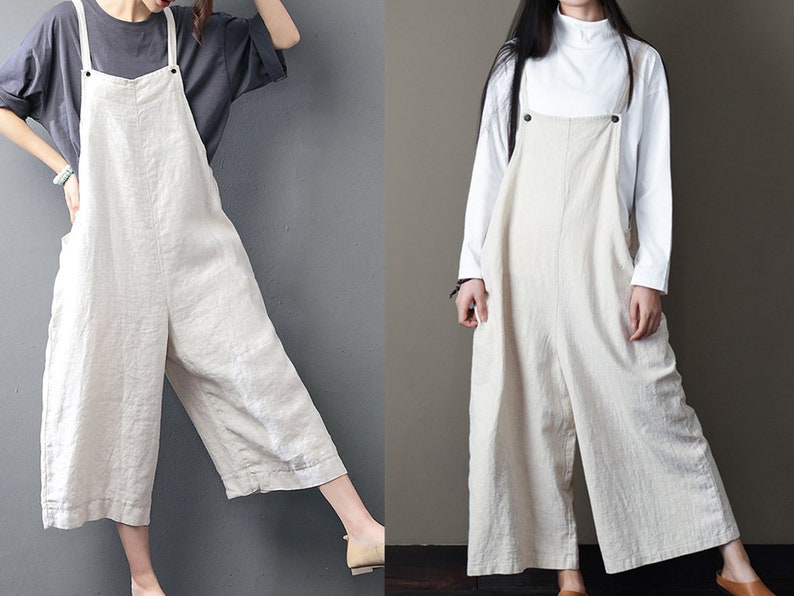 etsy linen overalls